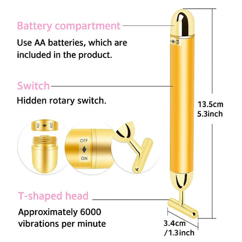24K Gold Facial Massager